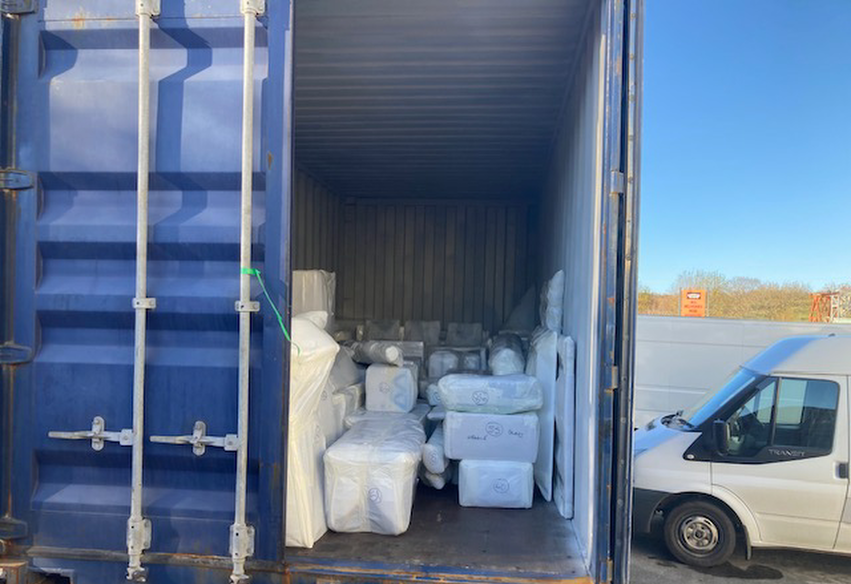 An image showing items packed inside a Storage Container