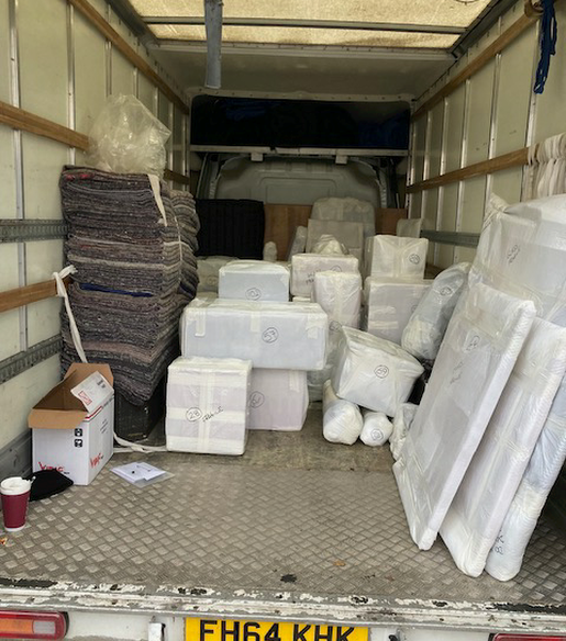 An Image of items securely wrapped for worldwide transport